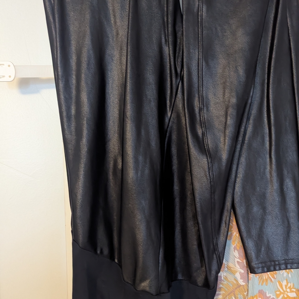 SPANX Black Faux Leather Leggings